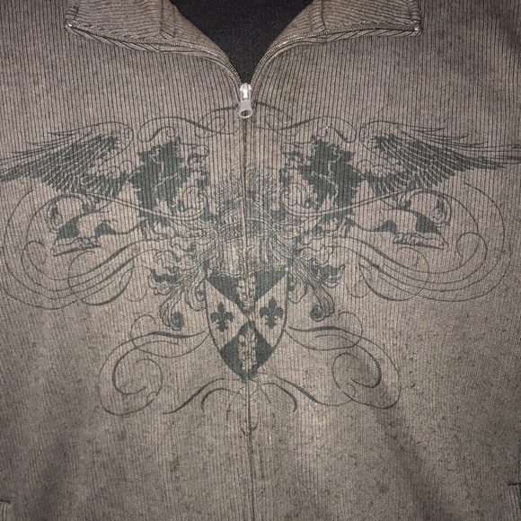 Xg extreme quality small grey and black long sleeved zippered jacket 💕 - Picture 3 of 7